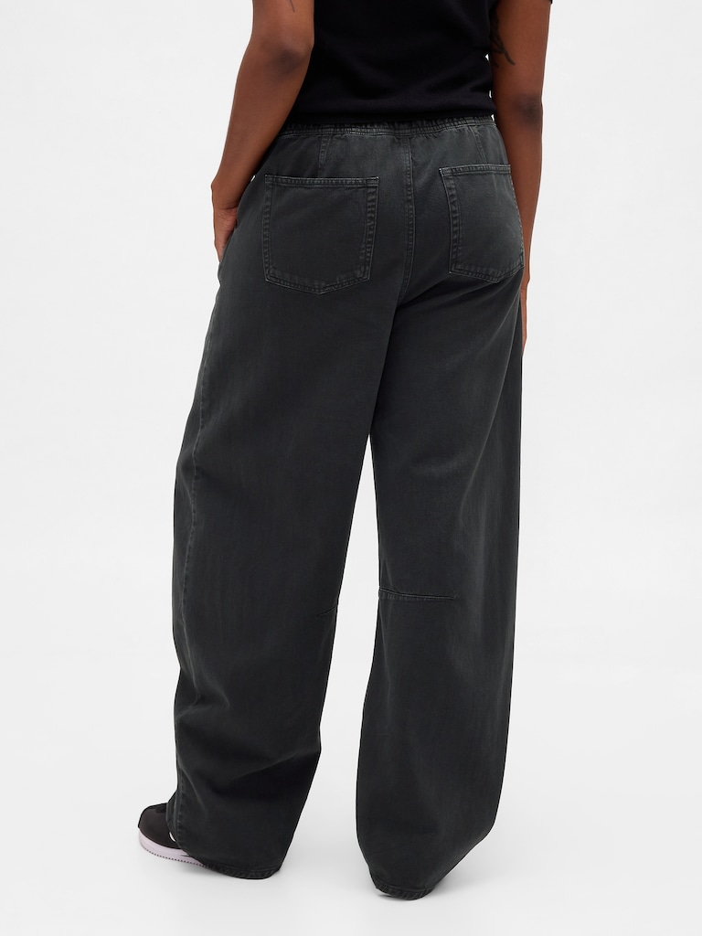 Mid Rise Twill Easy Horseshoe Pants