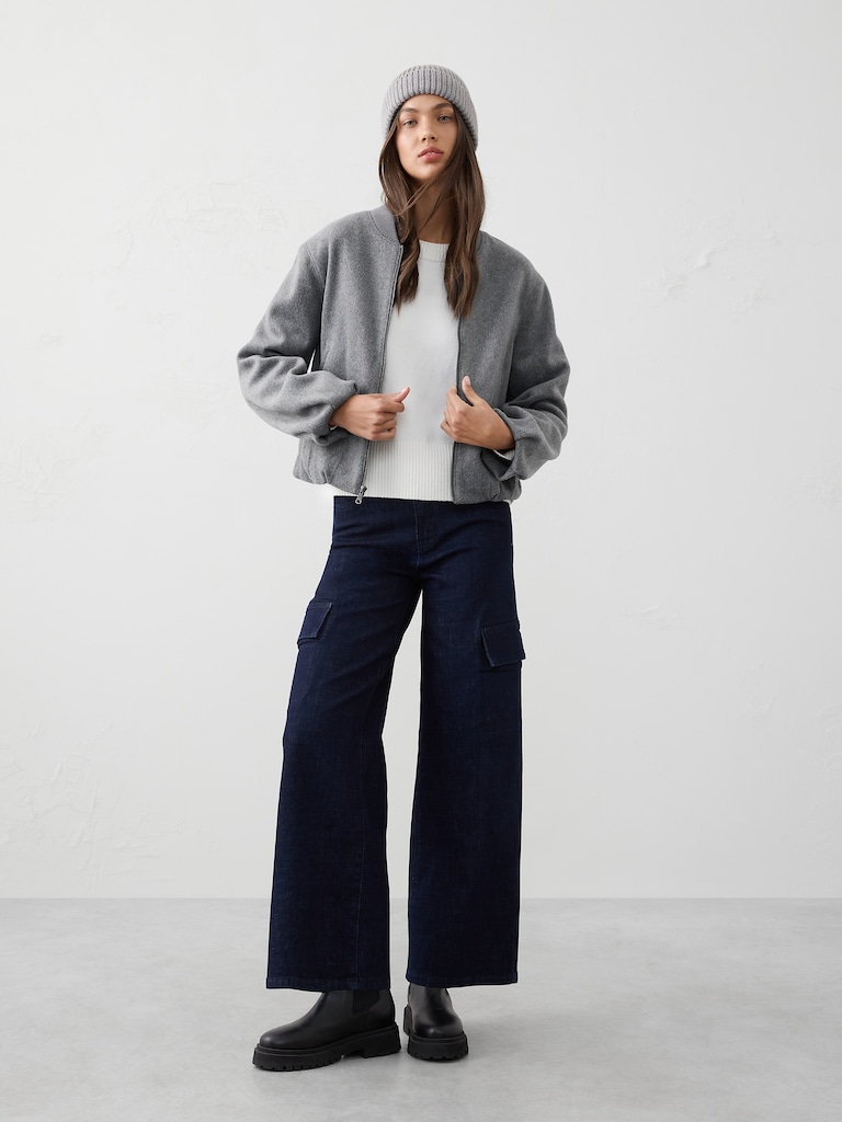 Brushed Bomber Jacket