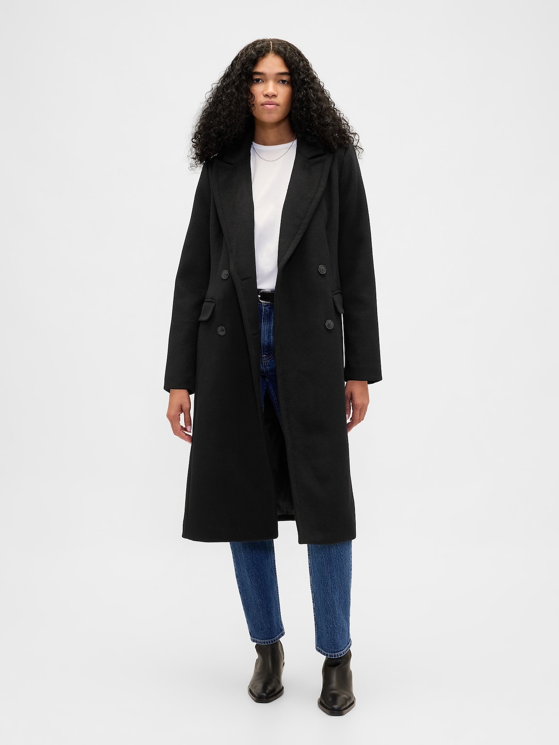 Wool-Blend Chesterfield Coat