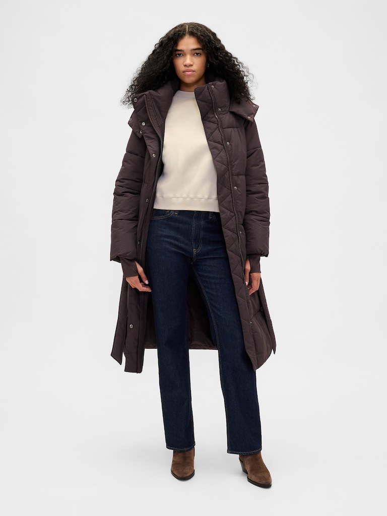 Belted Puffer Coat