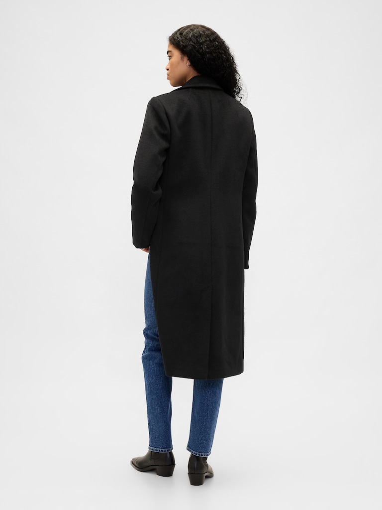 Wool-Blend Chesterfield Coat