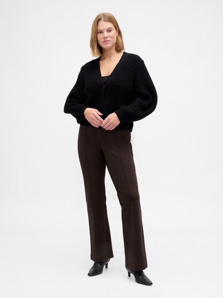High Rise Double Knit Boot Pants