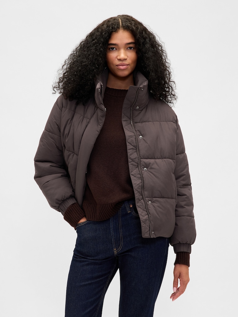 Fur-Trim Puffer Jacket