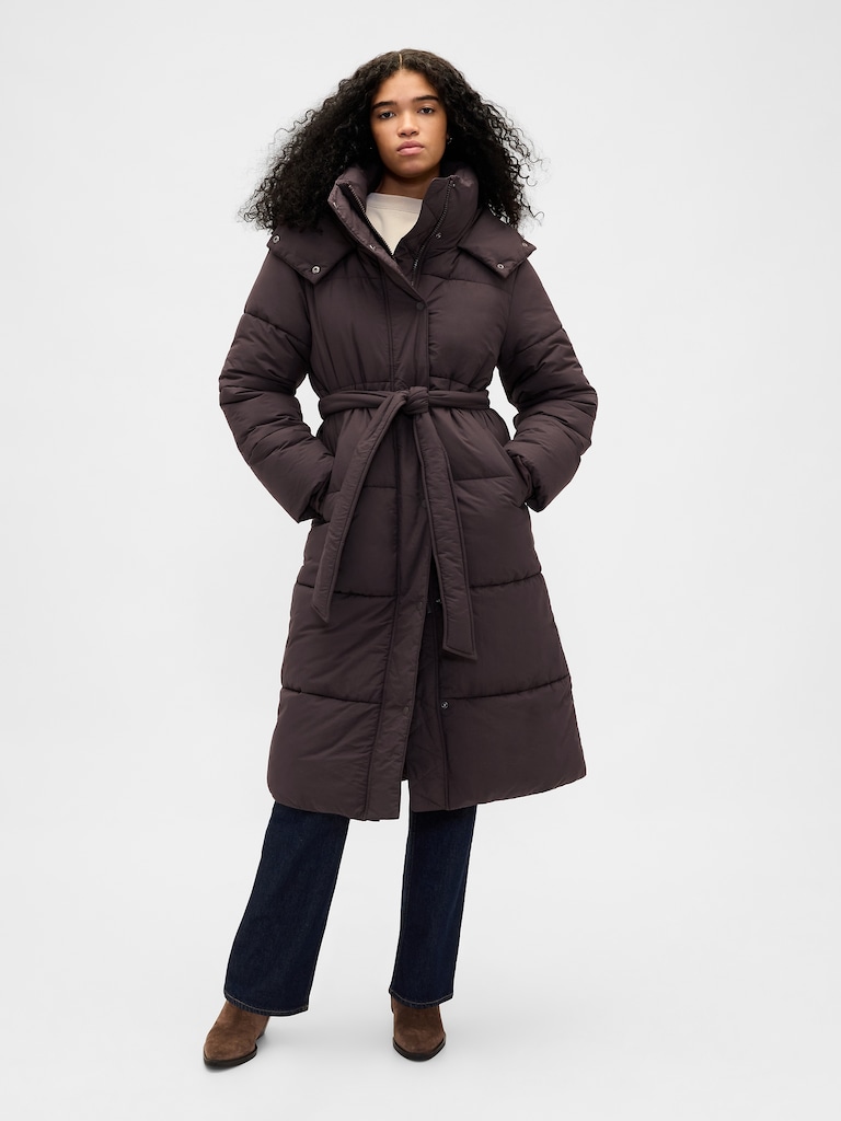 Belted Puffer Coat