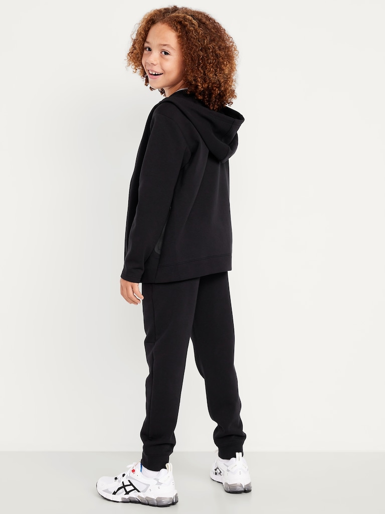 Dynamic Fleece Zip-Front Hoodie and Joggers Set for Boys