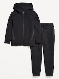 Dynamic Fleece Full-Zip Hoodie and Joggers Set for Boys