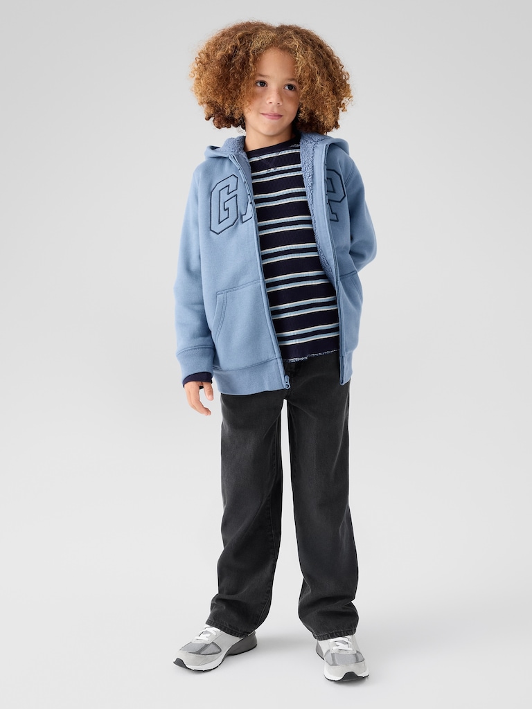 Kids Gap Logo Sherpa Zip Hoodie