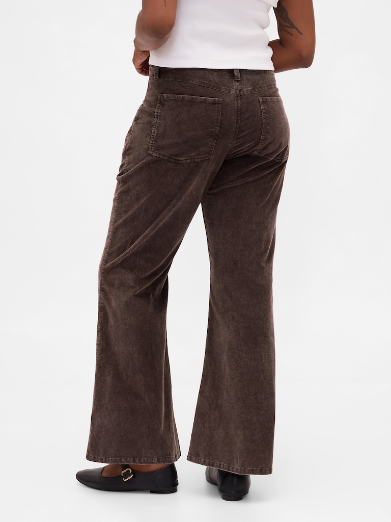 Low Rise Corduroy Flare Pants