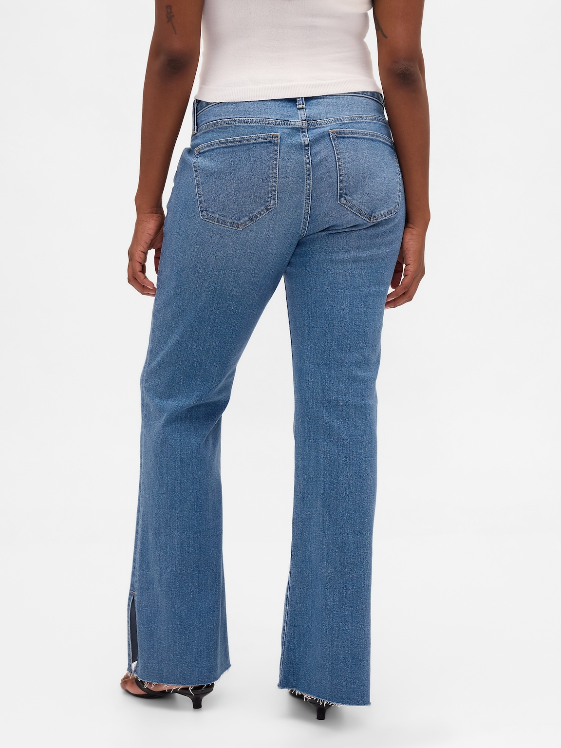 Low Rise Long & Lean Split-Hem Jeans