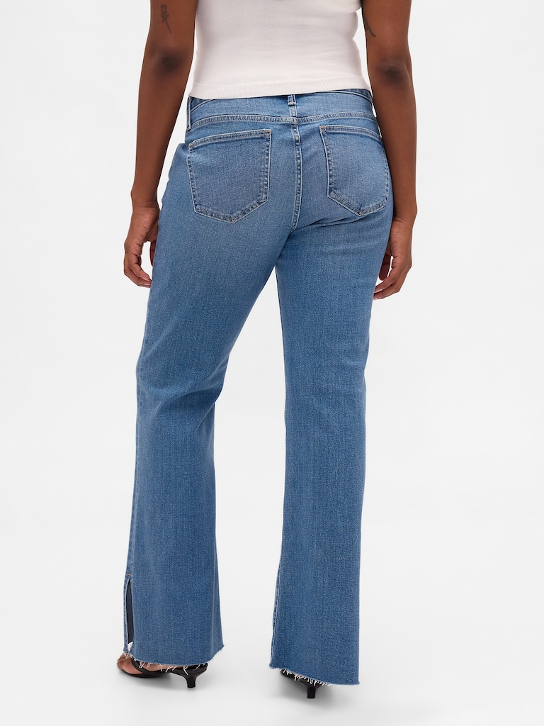 Low Rise Long & Lean Split-Hem Jeans