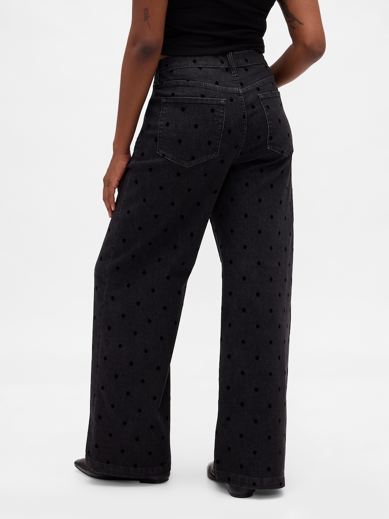 High Rise Stride Wide-Leg Jeans