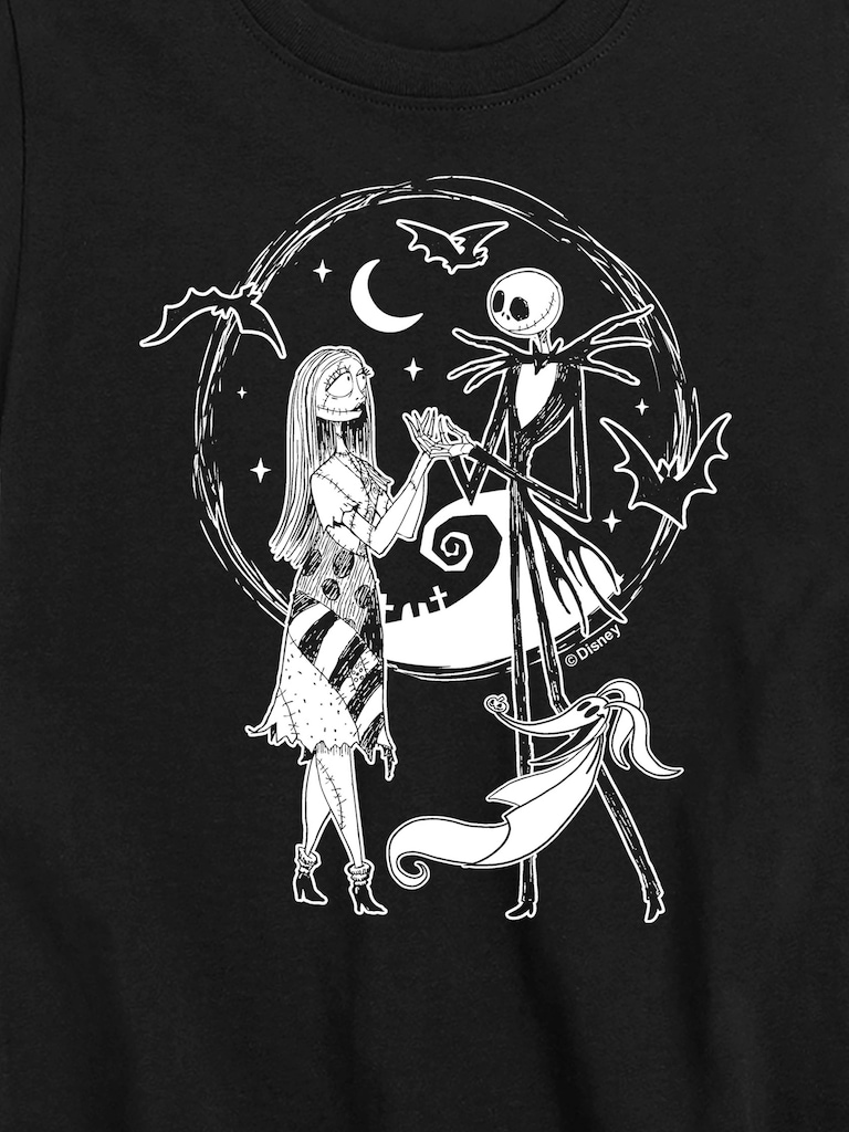Kids The Nightmare Before Christmas Jack Sally Zero Short Sleeve T-Shirt