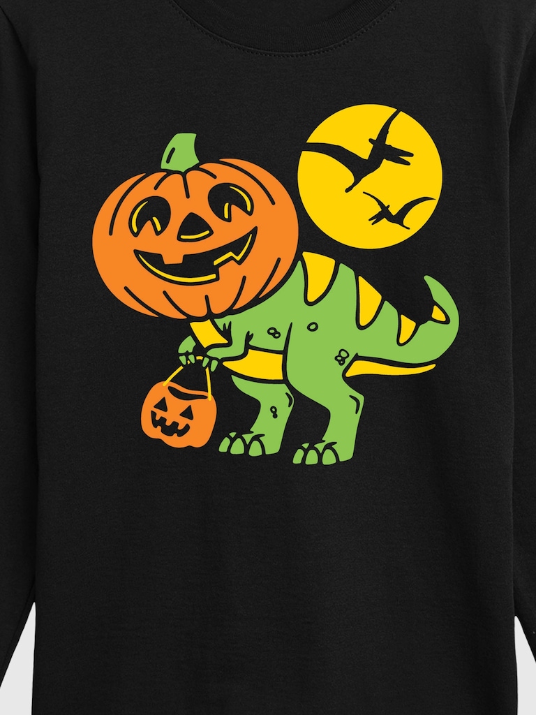 Toddler T-Rex Pumpkin Head Long Sleeve Tee