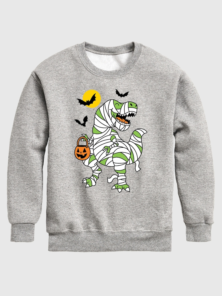 Toddler T-Rex Mummy Crewneck Fleece Sweatshirt