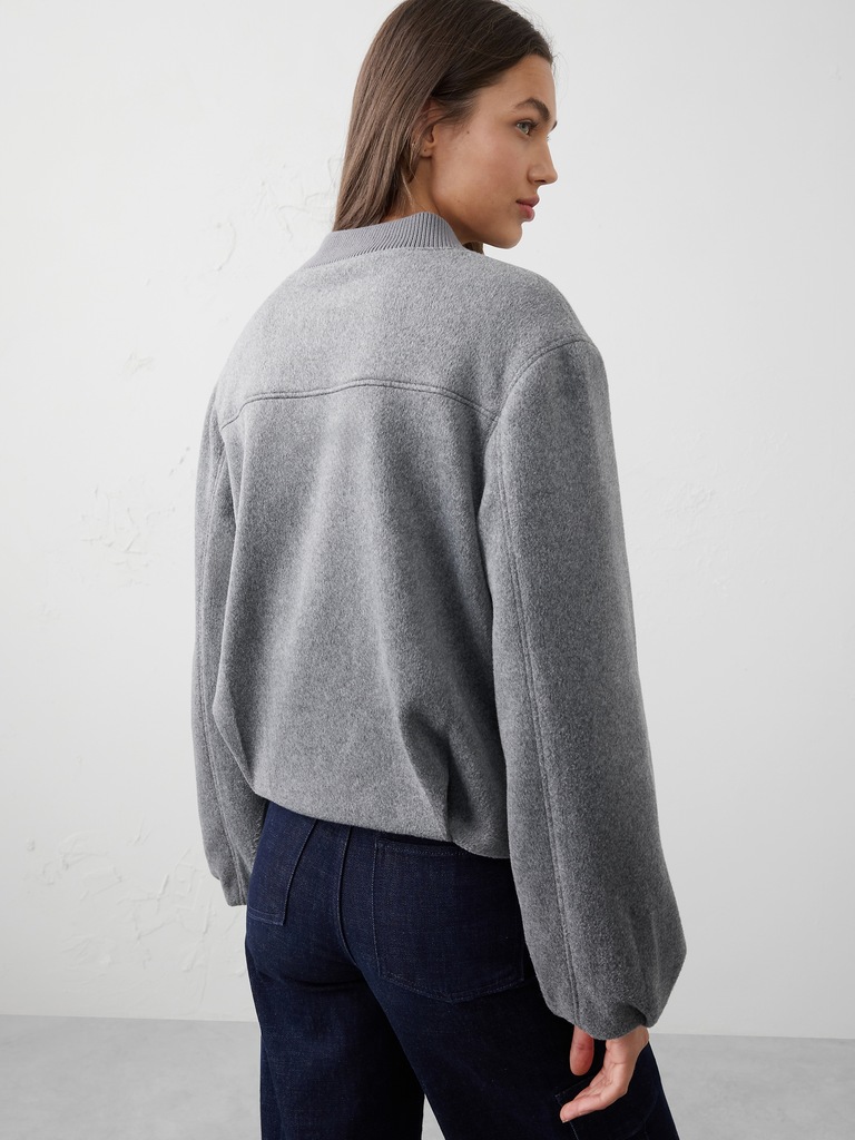 Brushed Bomber Jacket