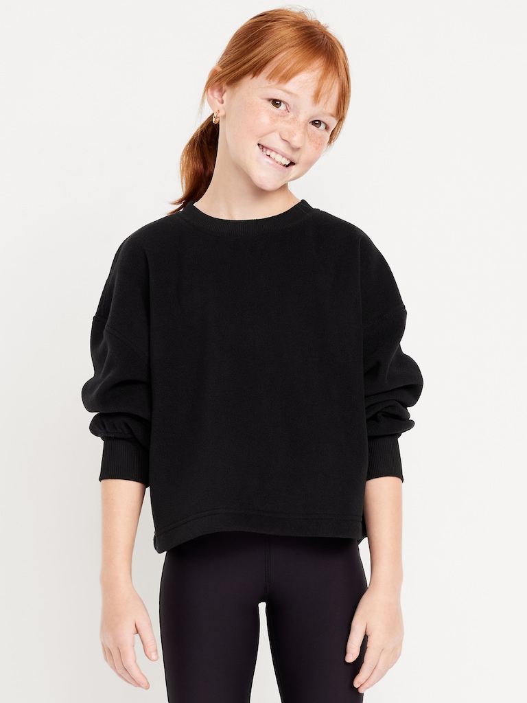 Long-Sleeve Microfleece Top for Girls