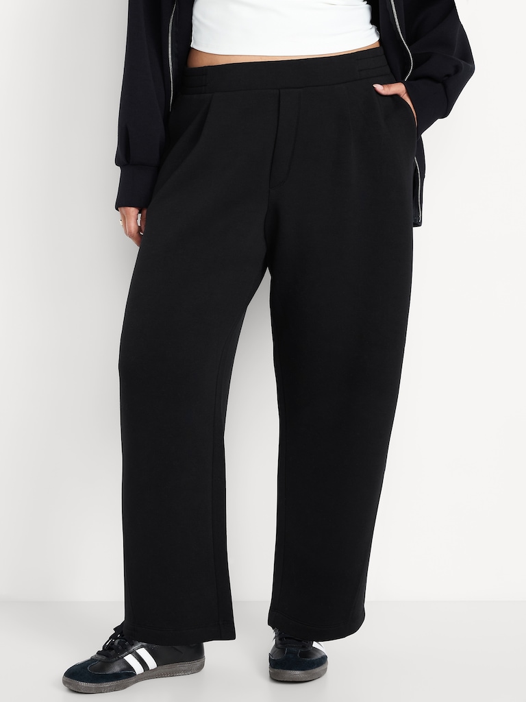 High-Waisted Bounce Fleece Barrel Sweatpants