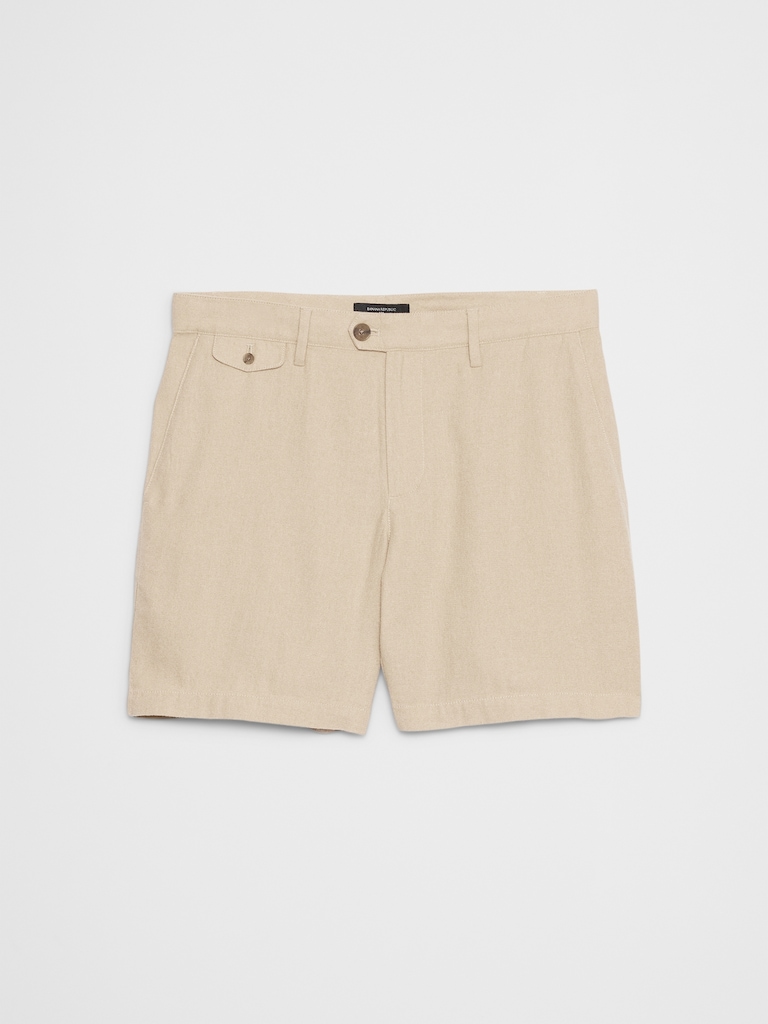 Slim-Fit 7" Linen-Blend Short