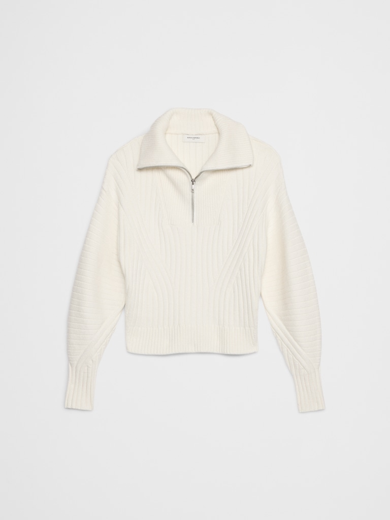 Ribbed Quarter-Zip Sweater