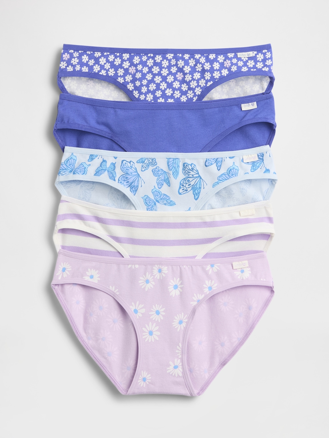 Kids Organic Stretch Cotton Bikini Briefs (5-Pack)