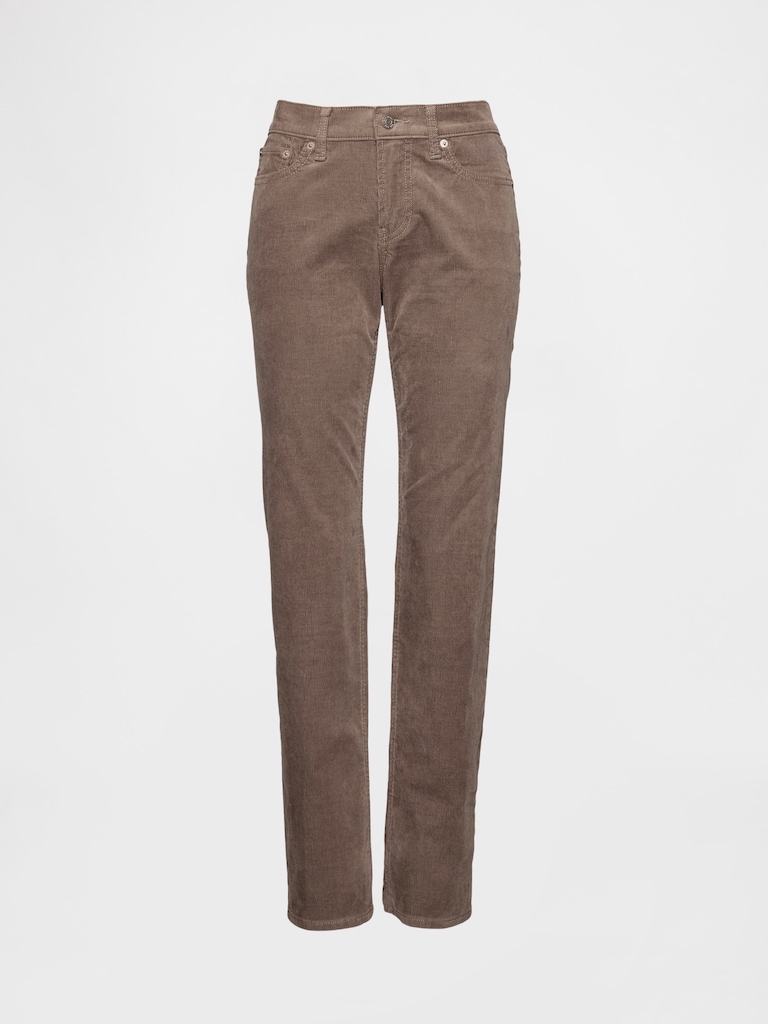 Low Rise Corduroy '90s Slim Straight Pants