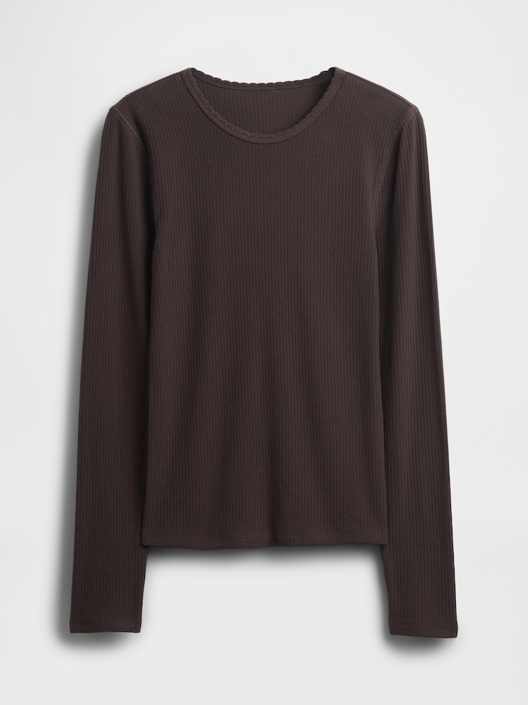 Pointelle Rib T-Shirt