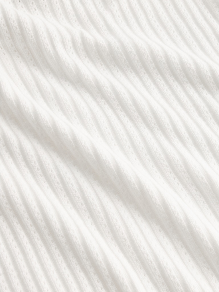 Pointelle Rib Crop Turtleneck