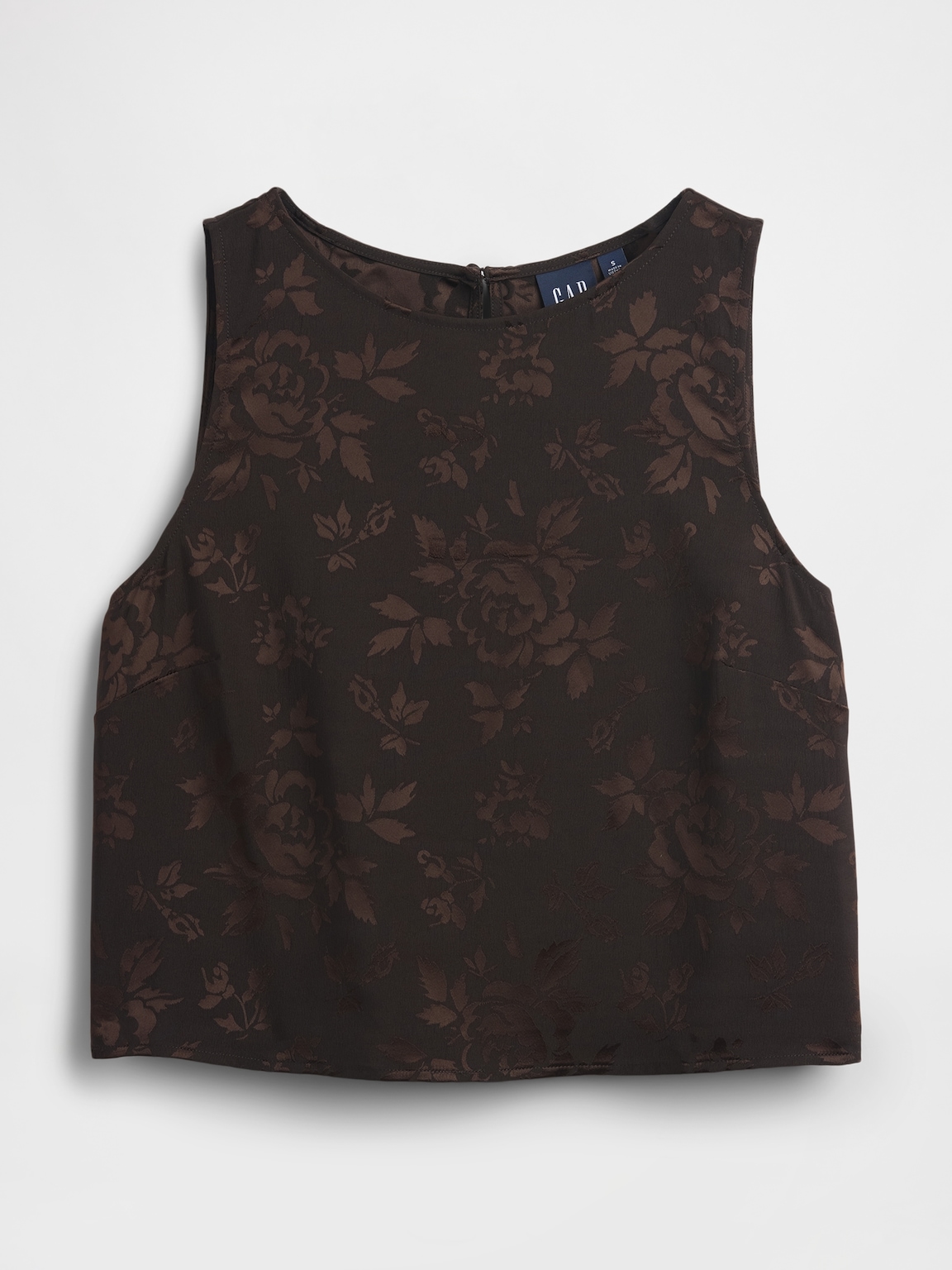 Jacquard Crop Shell Tank Top