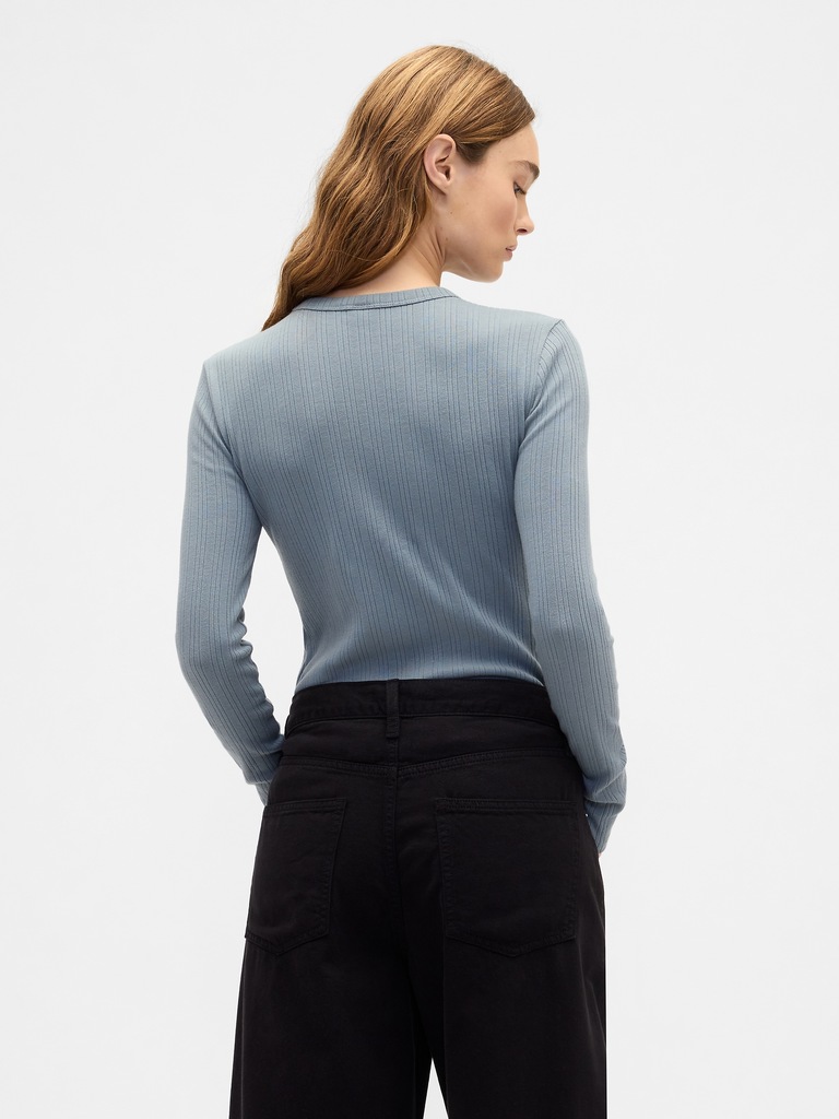 Ribbed Crewneck T-Shirt