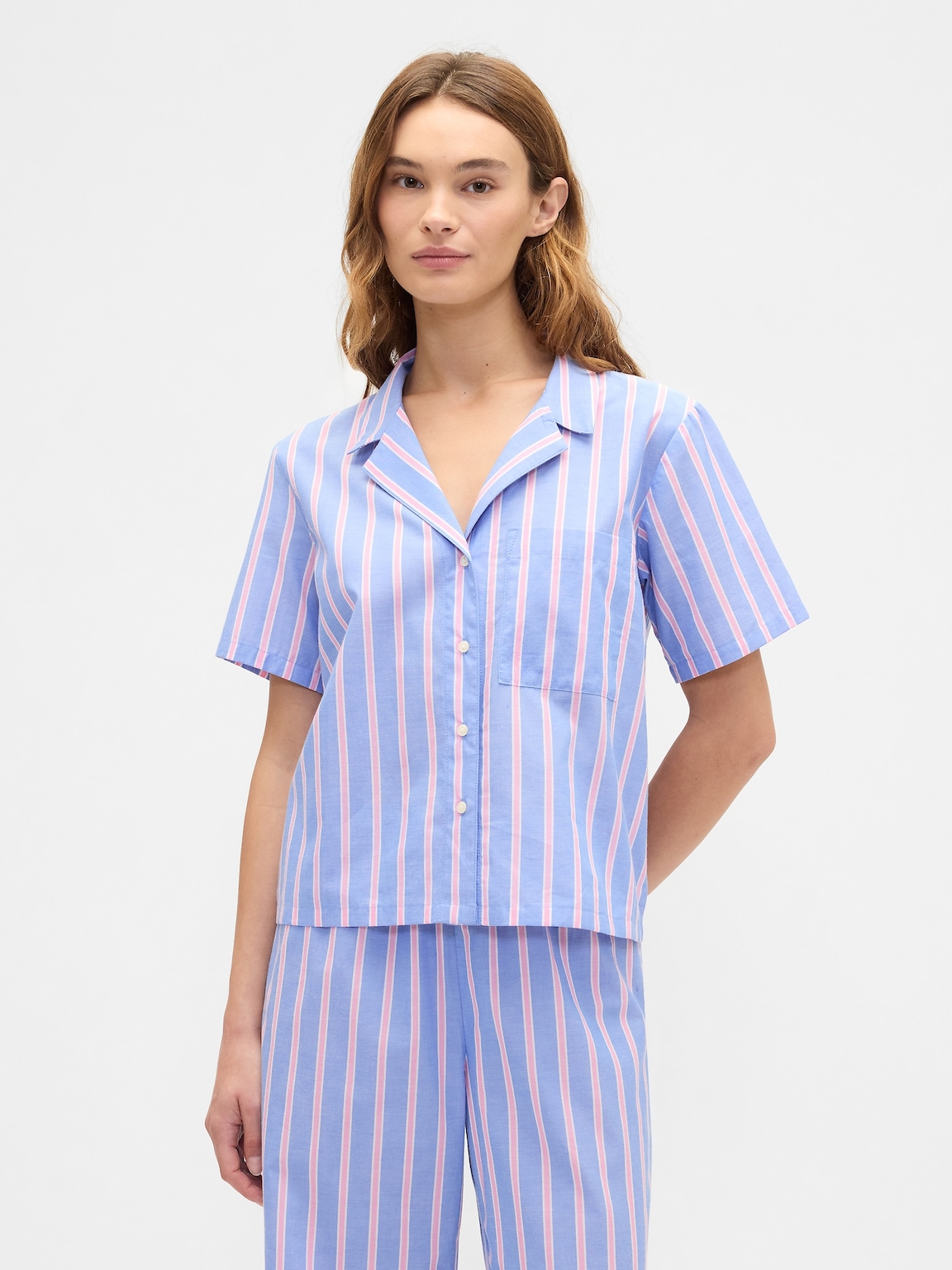 Print Poplin PJ Shirt