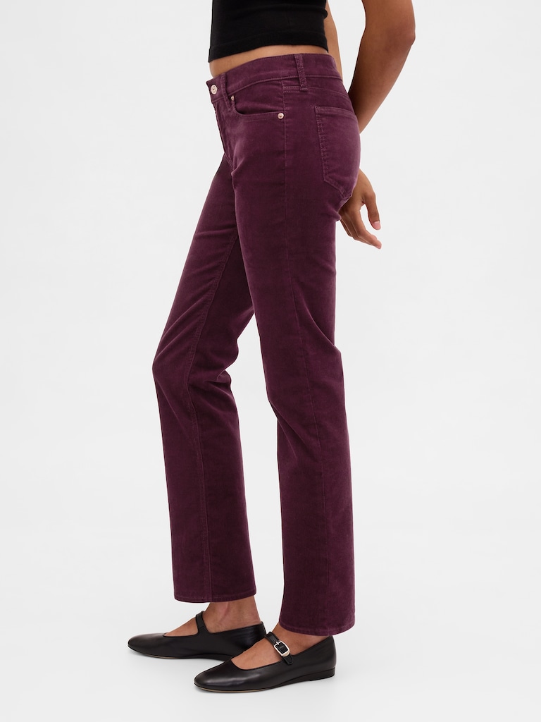Low Rise Corduroy '90s Slim Straight Pants