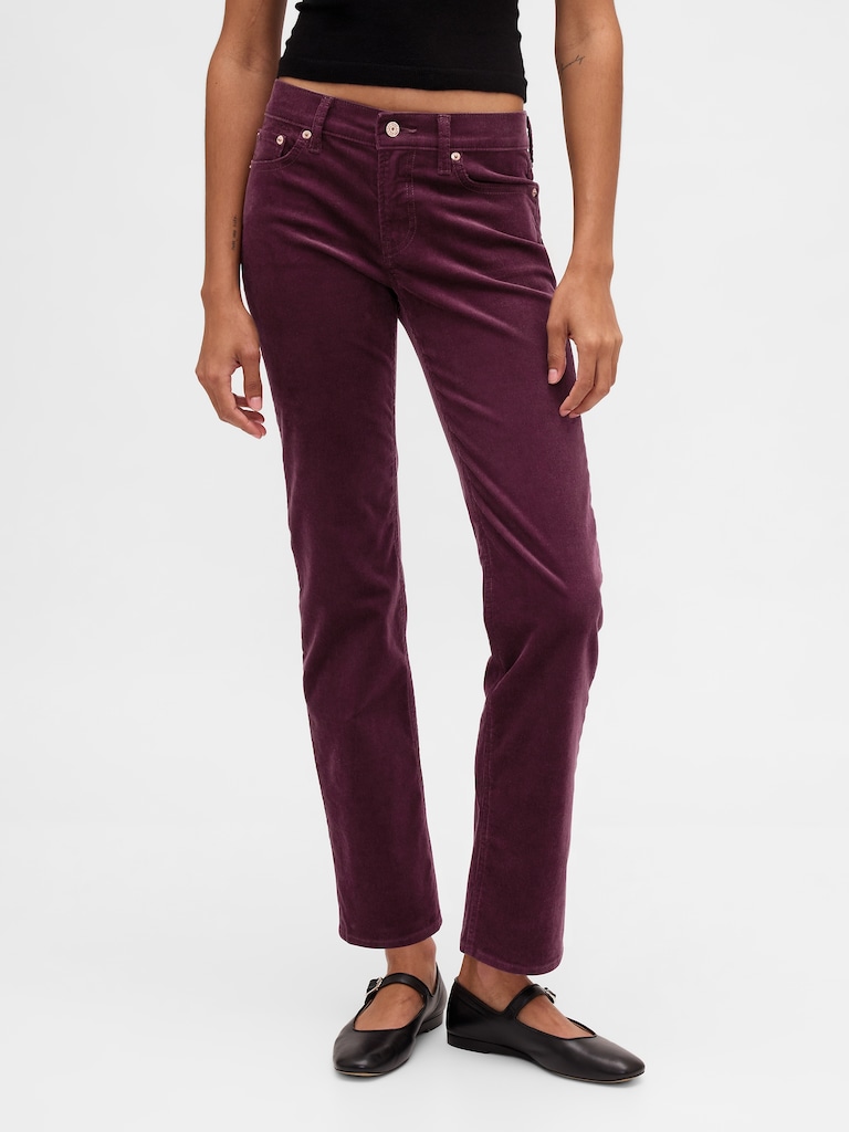 Low Rise Corduroy '90s Slim Straight Pants