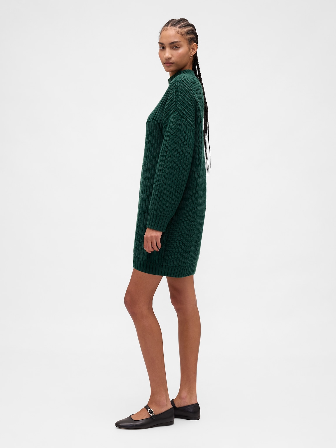 Oversized Turtleneck Mini Sweater Dress