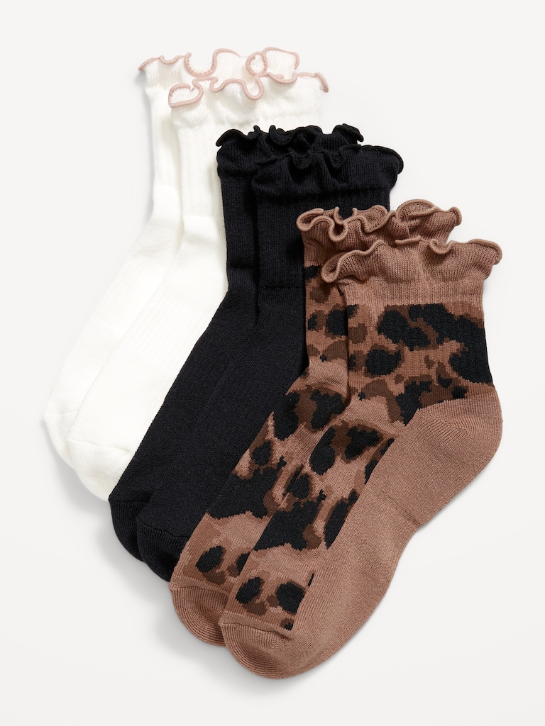Ruffled Athletic Socks 3-Pack