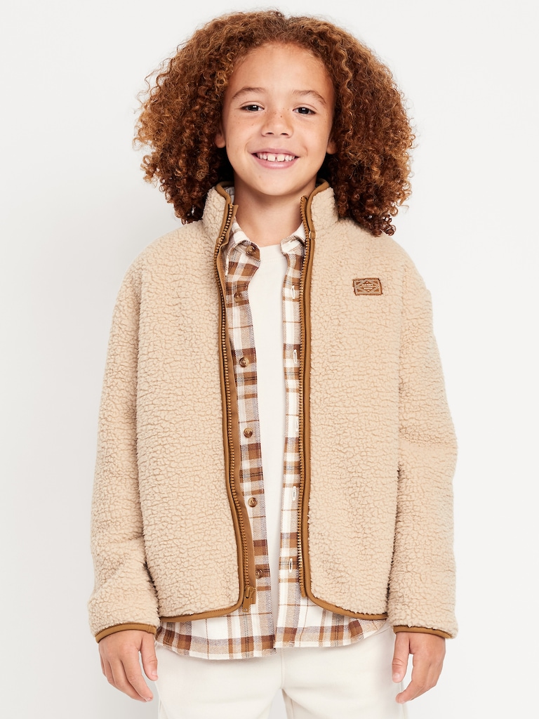 Sherpa Zip-Front Jacket for Boys