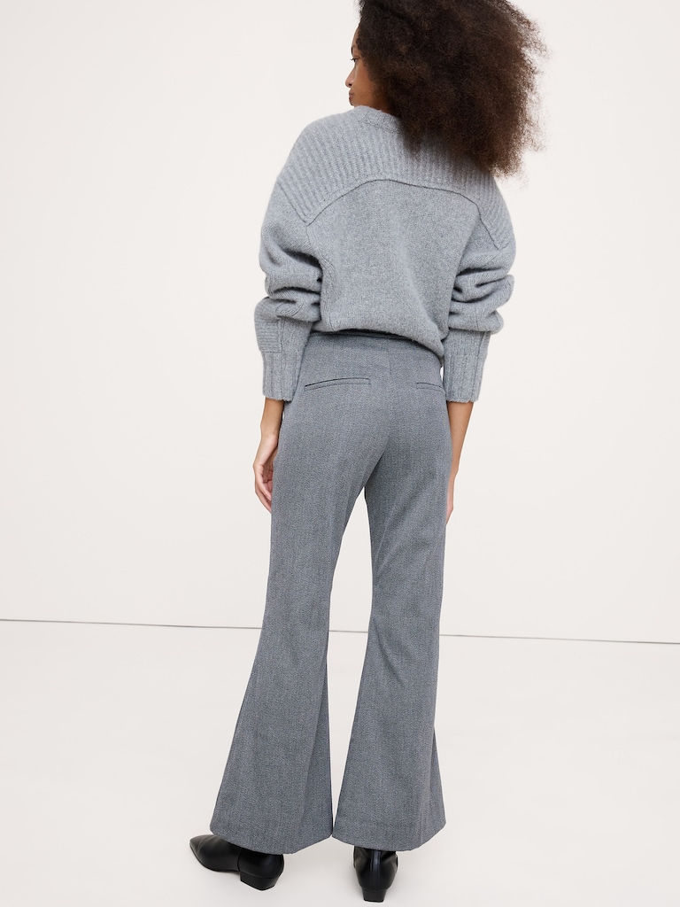 Mid-Rise Flare Italian Twill Pant