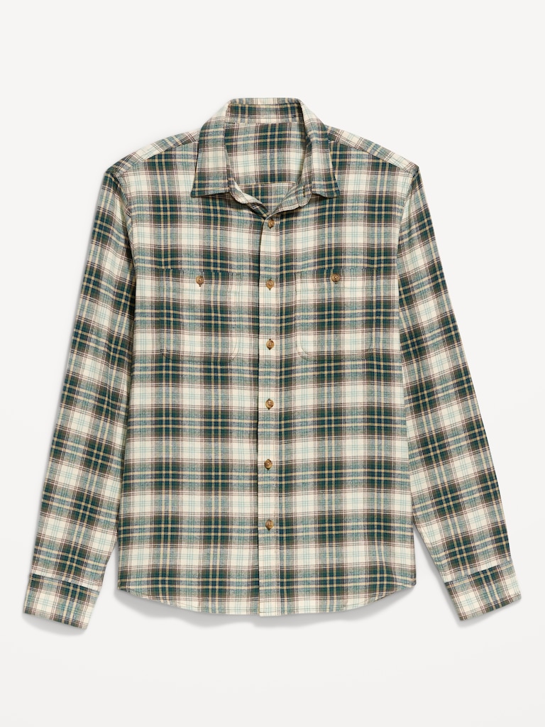 Plaid Flannel Pocket Shirt