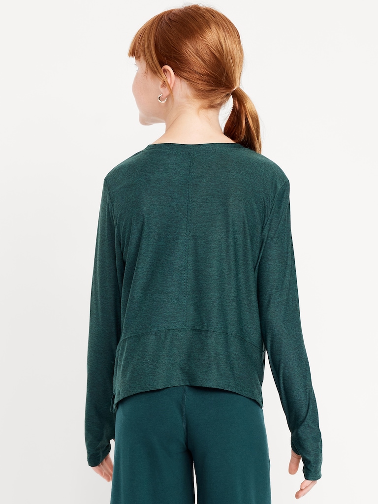 CloudMotion Long-Sleeve Performance T-Shirt for Girls