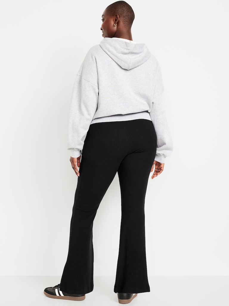 High-Waisted Fashion Ribbed Flare Leggings