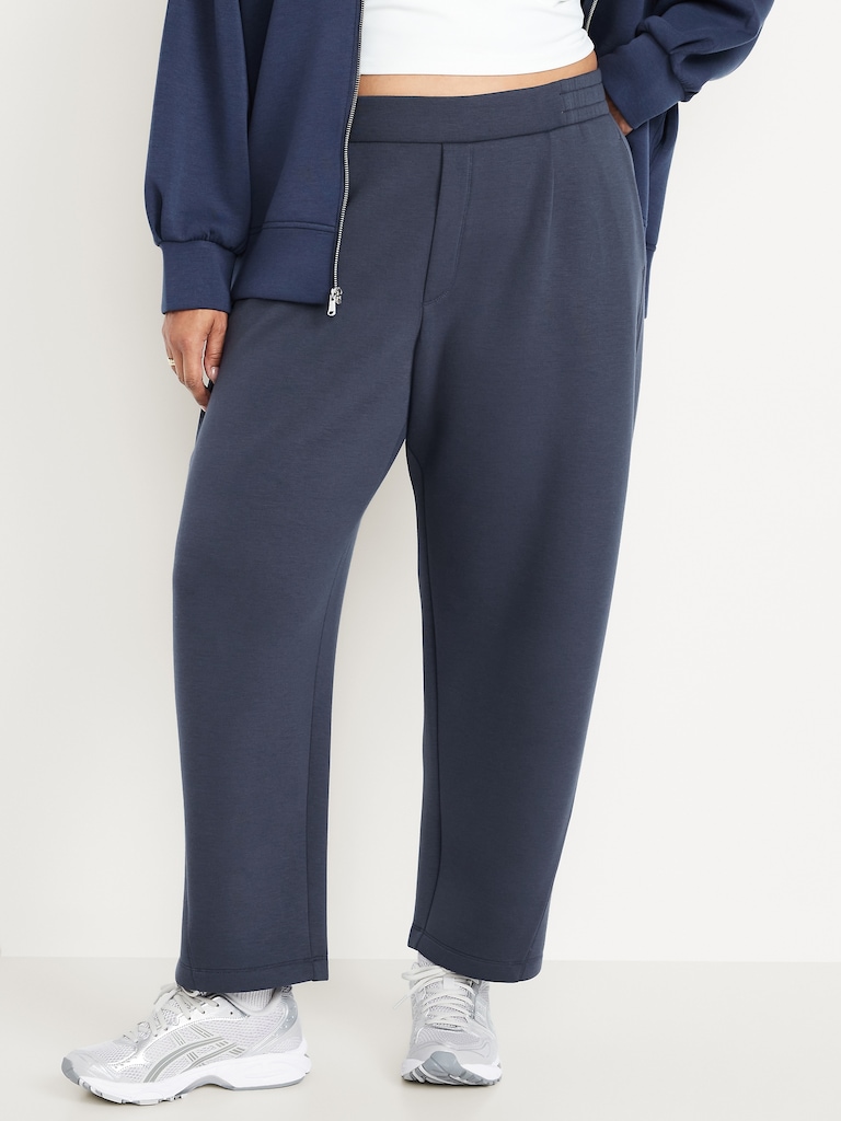 High-Waisted Bounce Fleece Barrel Sweatpants