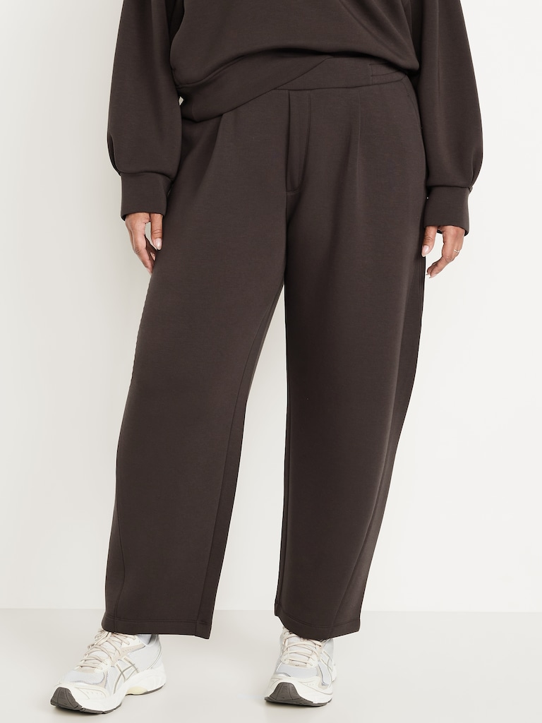 High-Waisted Bounce Fleece Barrel Sweatpants