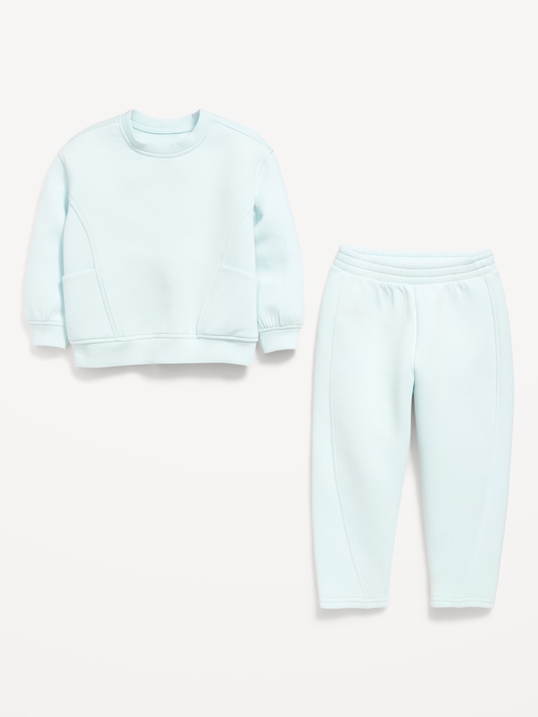 Bounce Fleece Crew-Neck and Sweatpants Set for Toddler Girls