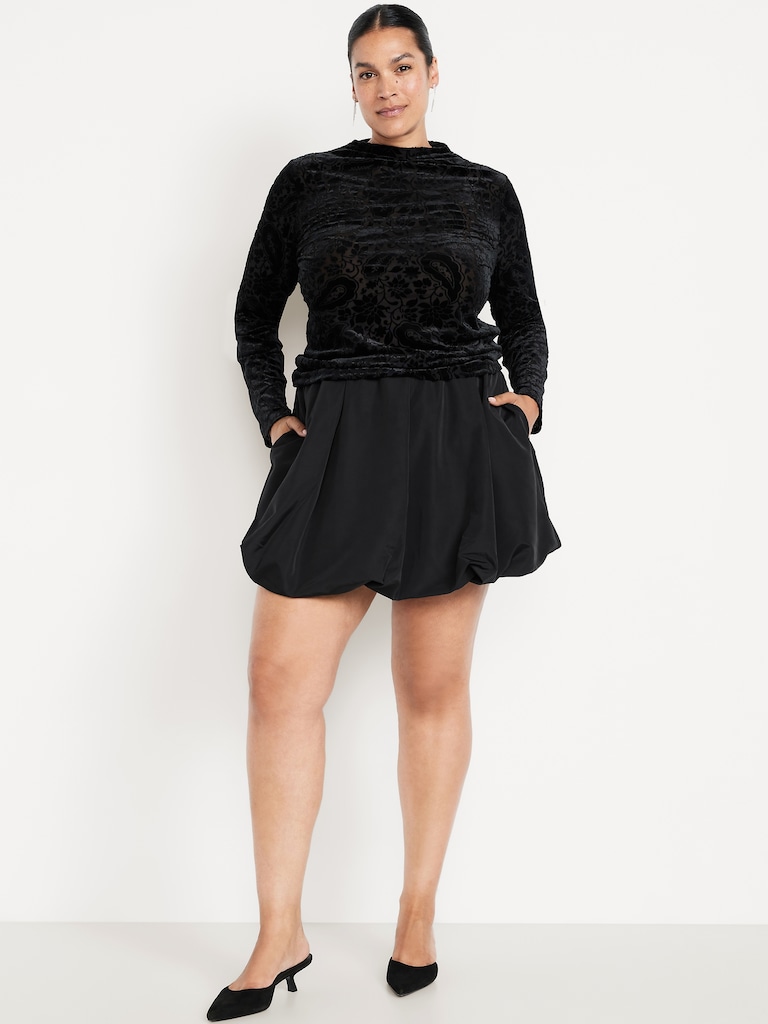 Taffeta Bubble Mini Skirt