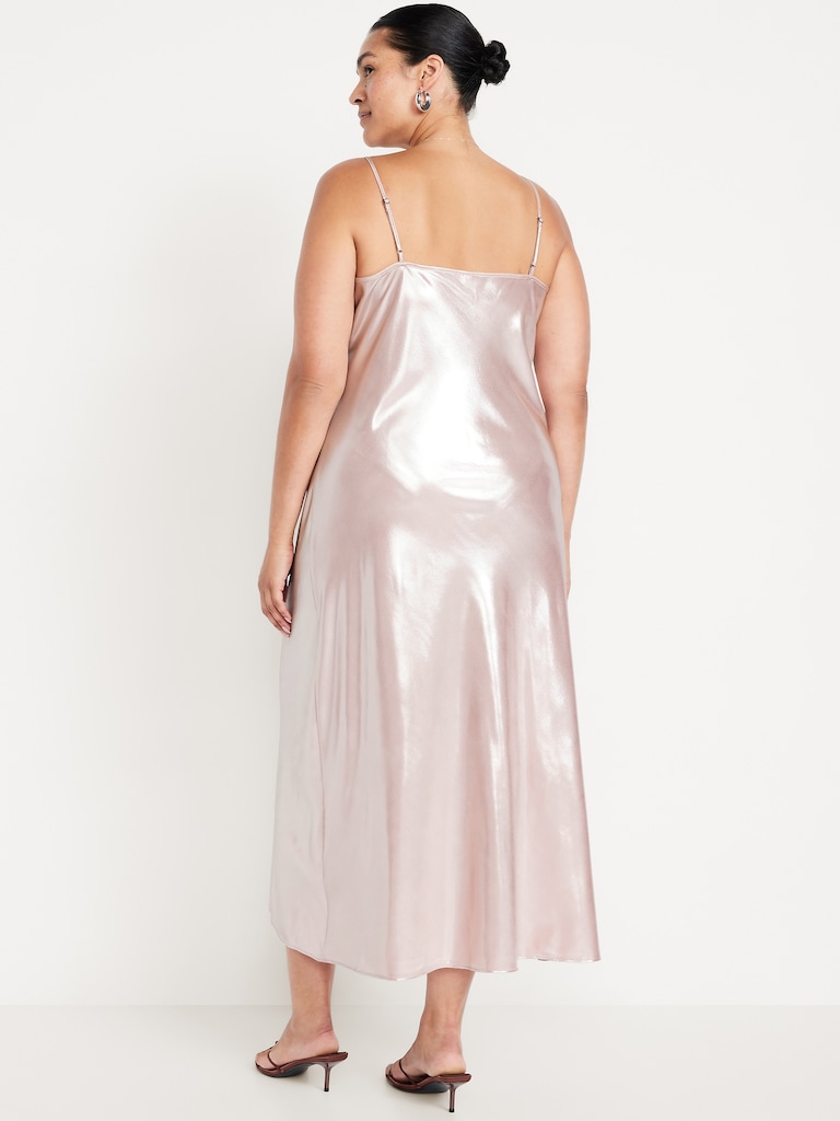 Shine Satin Maxi Dress
