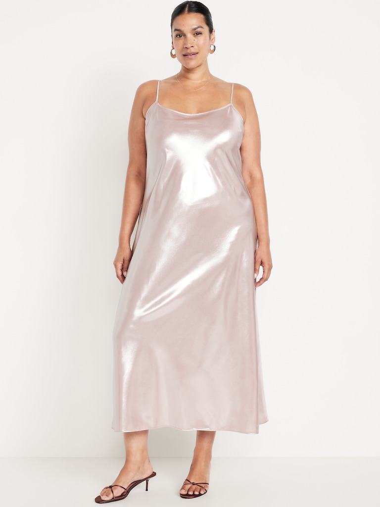 Shine Satin Maxi Dress
