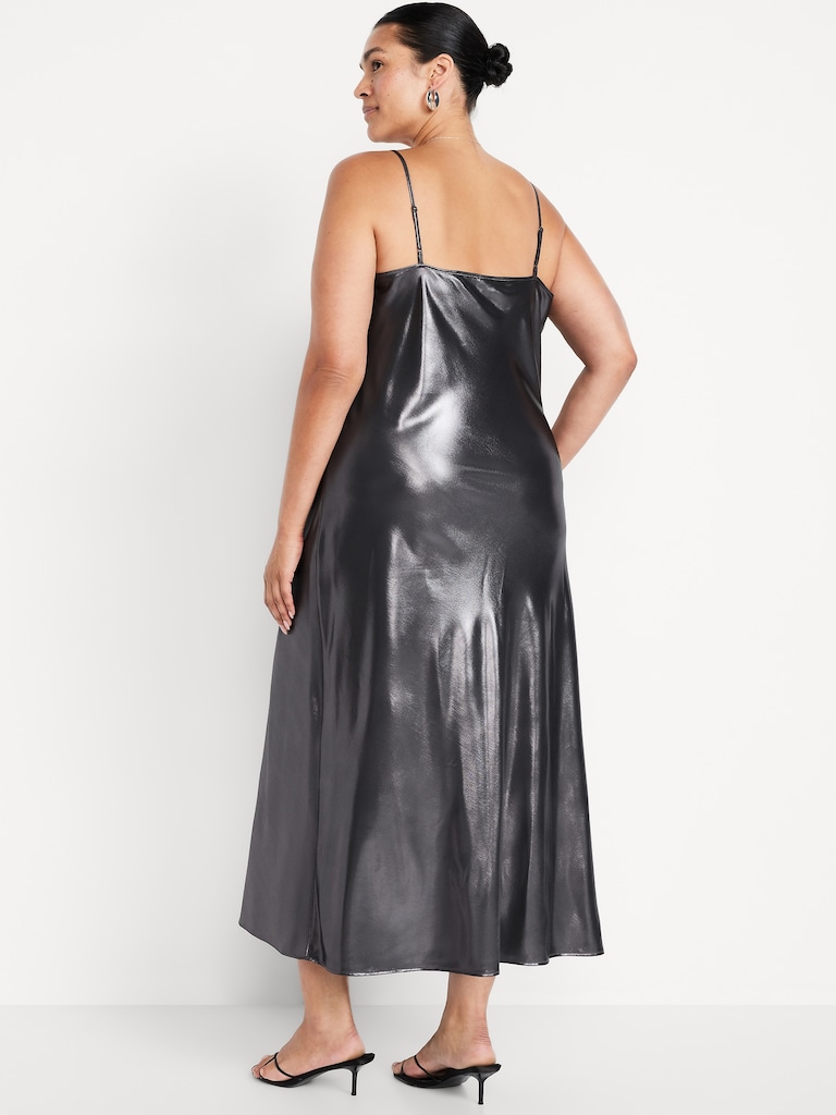 Shine Satin Maxi Dress