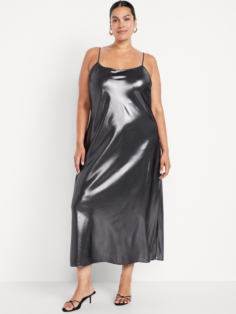 Shine Satin Maxi Dress
