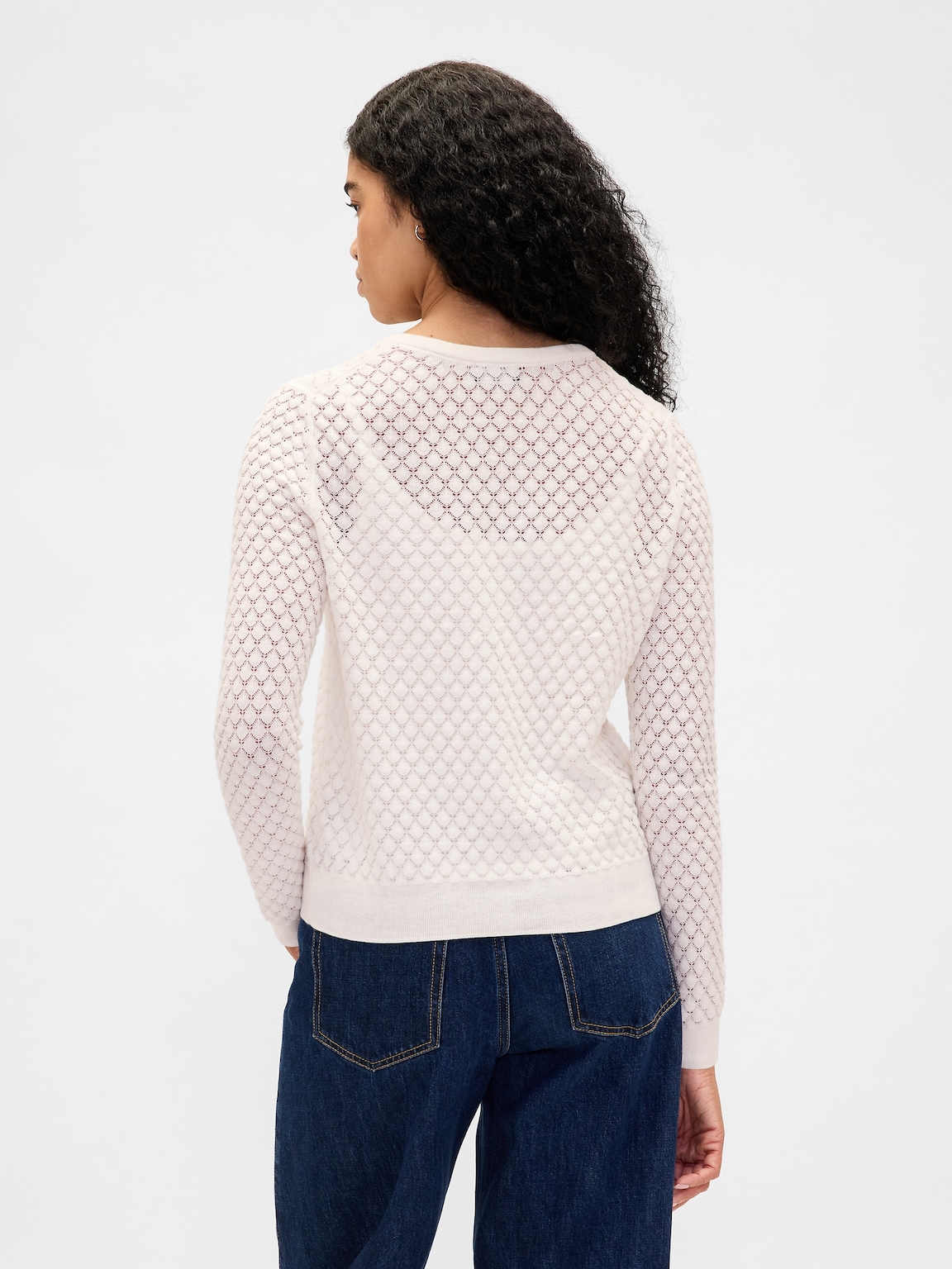 CashSoft Stretch Pointelle Cardigan