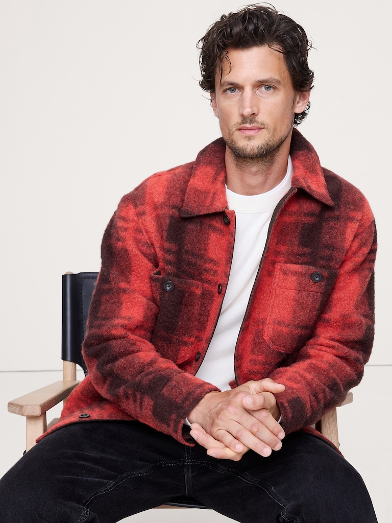 Brushed Wool-Blend Overshirt