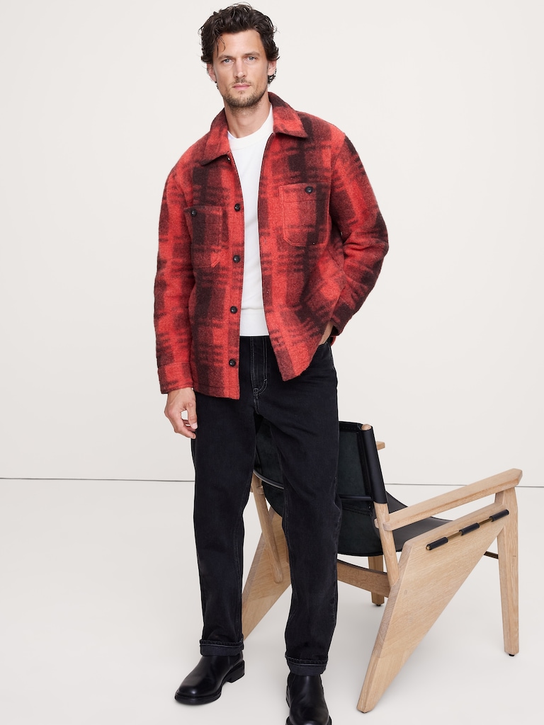 Brushed Wool-Blend Overshirt